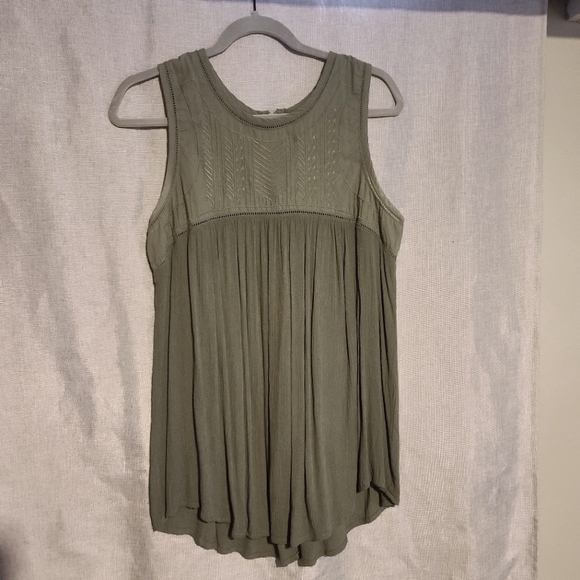 Japna Tops Green High Neck Tank Poshmark